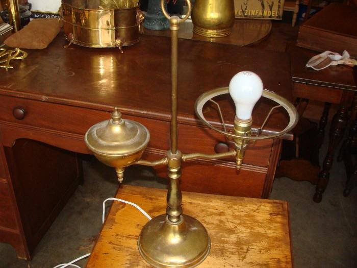 Antique Brass Desk Lamp