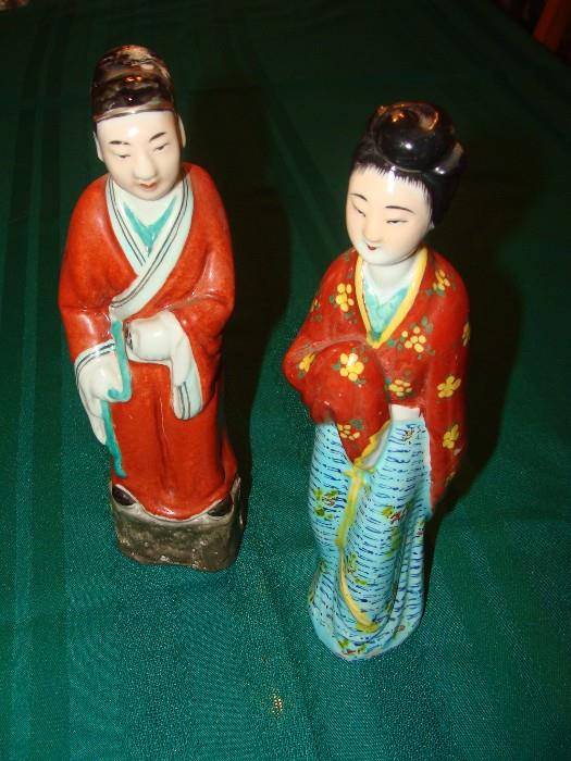 Pair of Oriental figurines