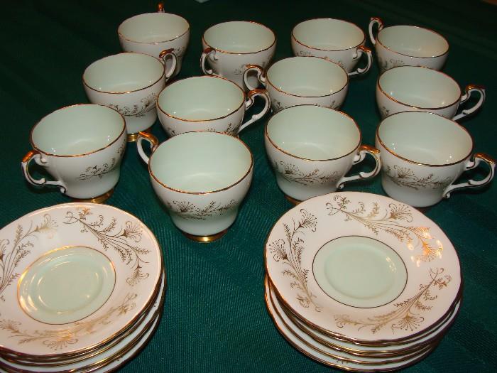 Parragon Linnhe China featuring 12 matching cups and saucers