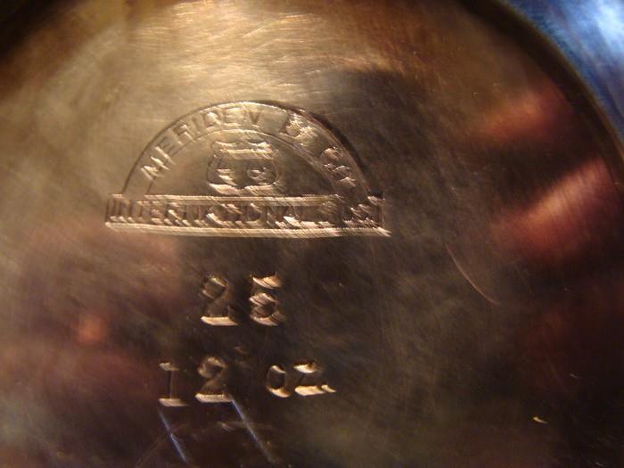 Stamping on base of Silver sugar bowl