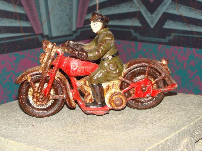 Original Antique Iron Police Patrol Motorcycle