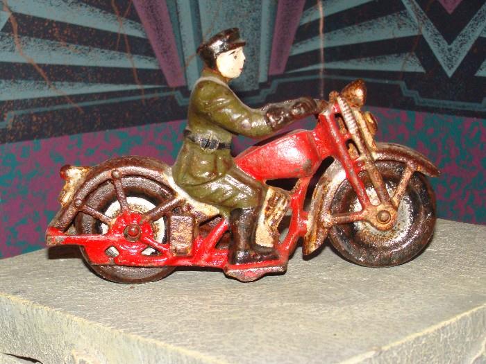 Original Antique Iron Police Patrol Motorcycle