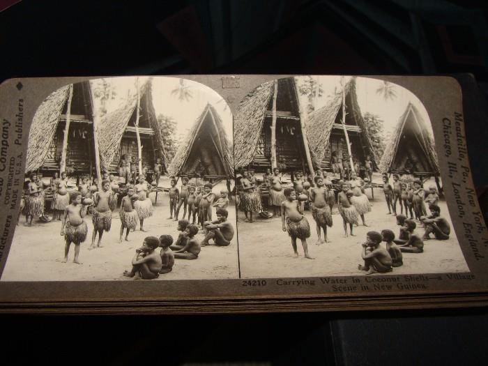 Stereoscope with Stereographic Library "Tour of the World" Vol. I & II plus extra stereographic viewing cards