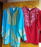 Exquisitely embroidered vintage tops