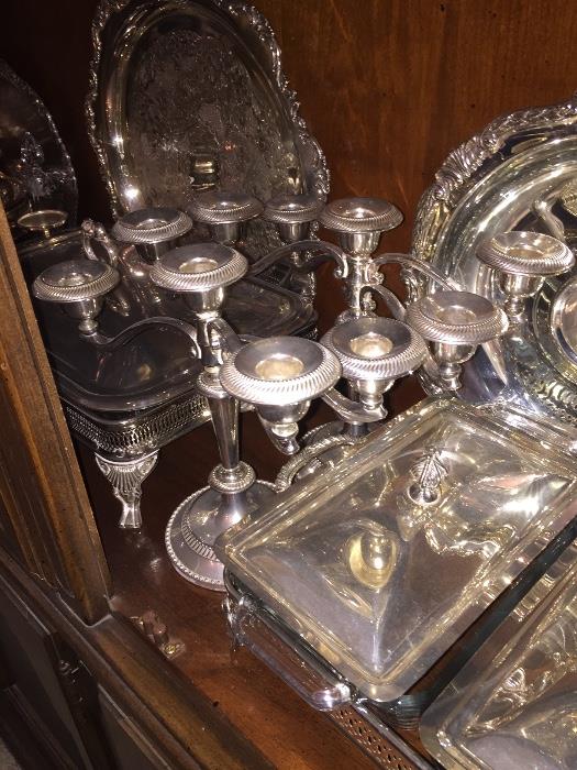 Silver Plate and Crystal