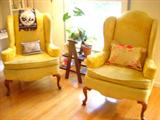 Matching Yellow Wing Chairs