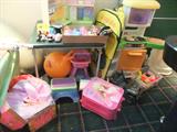Toys, Barbies, Little Tikes Play Kitchen, etc