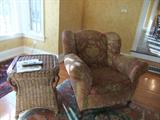 Cute wicker Table with Swan Heads,
Pair of Comfy Den Chairs