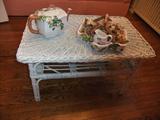 Lots of Wicker, Sofa, Coffee-table, End tables, Wicker Trunk, etc.