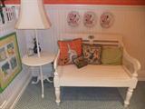 Painted Lamp Table, Nice Bench