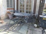 Nice Wrought Iron Patio Set and Patio Cart