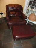 Nice Leather Chair & Ottoman