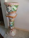 Capo-di-Monte Tall Pedestal & Decorative Urn