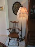 Windsor Chair, Fancy Floor Lamp
