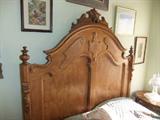 Antique High Back Bed,
Detail of Headboard