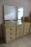 Blonde Retro Dresser w/Mirror