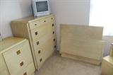 Blonde Retro Chest & Twin Bed