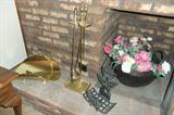 Brass Fireplace Tools & Log Rack,
Wrought Iron Pieces