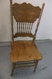 Pair of Oak High Back Chairs