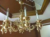 24kt Plated Chandelier,
also 2 Matching Wall Sconces