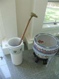 Umbrella Stand & Asian Planter