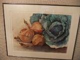 Watercolor Cabbage Art