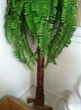 5 ft wood pedestal and silk plants of all kinds