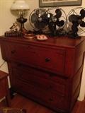 Chest, vintage oscillating fans