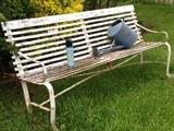 Metal garden bench