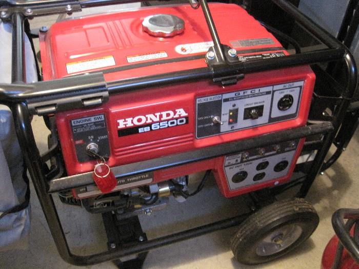 Honda EB 6500 generator with less than 200 hours of use.