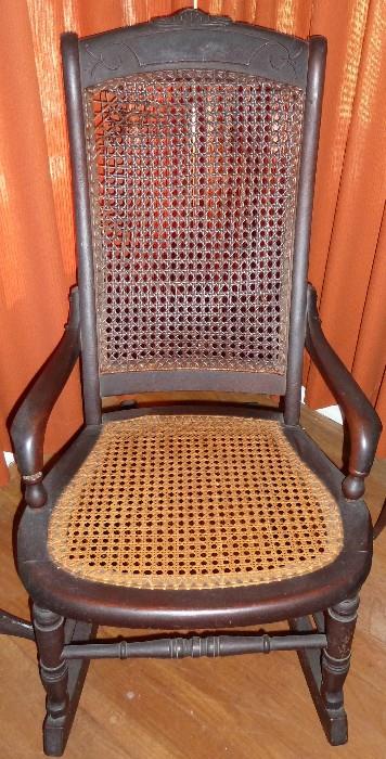 Antique Caned Rocking Chair