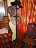 Antique Wooden Coat Hat Rack