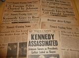 Vintage News Papers, President Kennedy Assassinated  