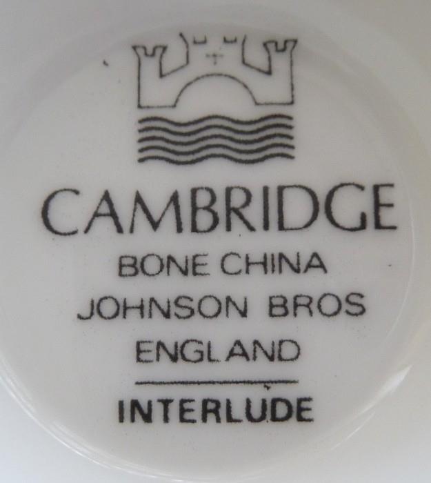 Cambridge Bone China Johnson Bros Interlude China Set