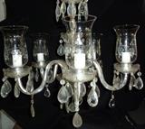 5 Arm Crystal Glass Chandelier