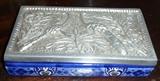 BMT Mexico Pewter Top Porcelain Box