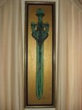 this sword has "jewels" embedded in the painting