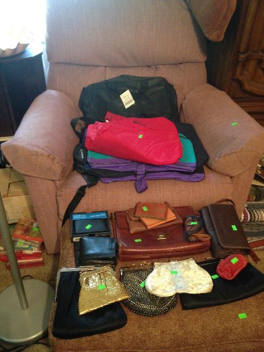 purses, bags, recliner