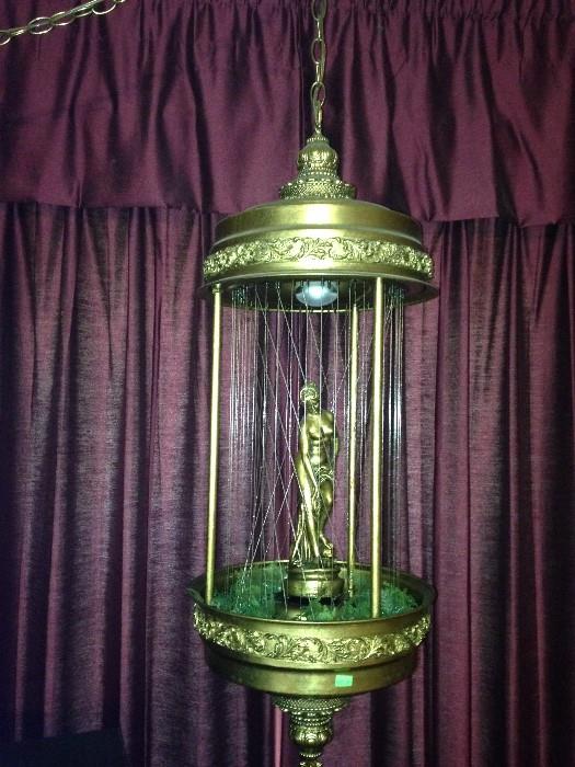 gold oil dripping hanging lamp, works, beautiful!