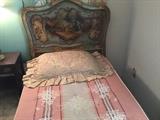 HANDPAINTED FRENCH PROVINCIAL STYLE TWIN BED