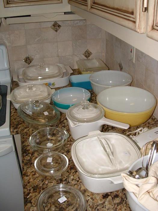 More pyrex and some corning ware