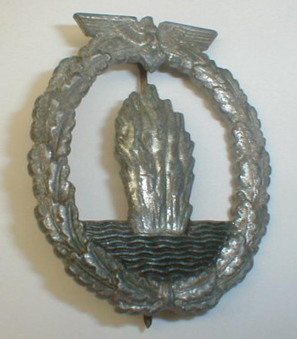 WWII German Mine Sweeper Badge 	