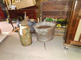 Large Copper Kettle; Milk Can