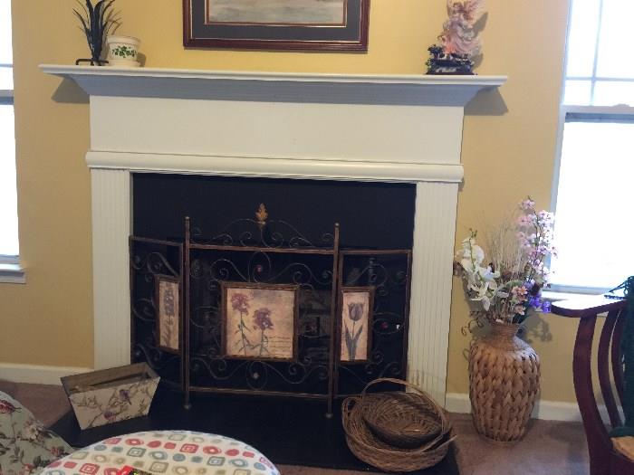 Fireplace Screen, Assorted Baskets