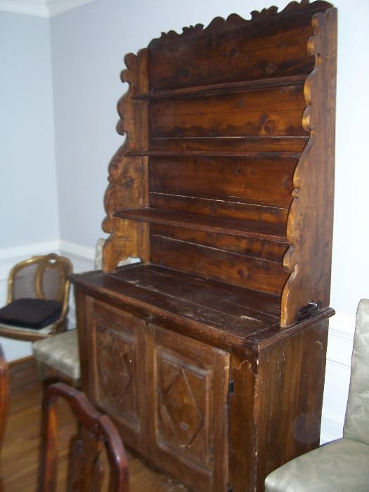 Antique Pine Welsh Cabinet 