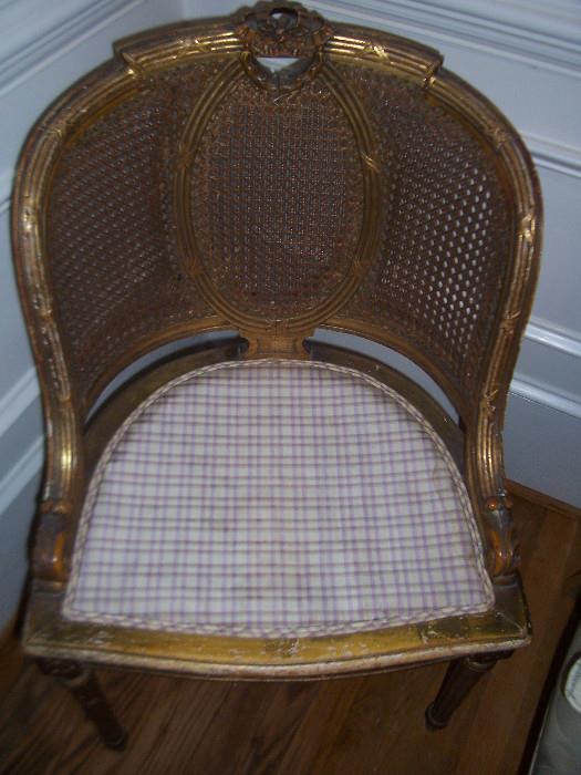 Antique Gold Chair $295