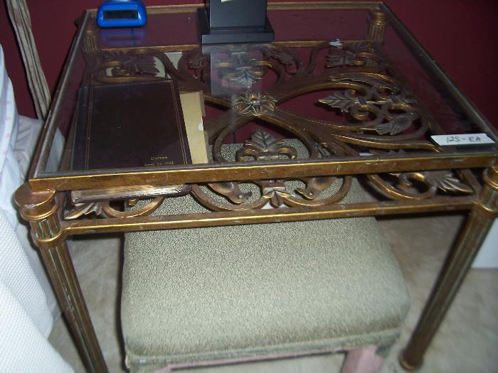 Glass and Brass table