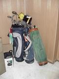 Golf Clubs and bags