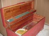 Lane cedar chest, painted