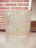 Cast iron fireback from the Victorian era